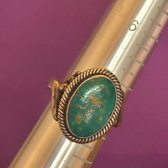 Gorgeous vintage Native American turquoise ring size 7 - Picture 2 of 6
